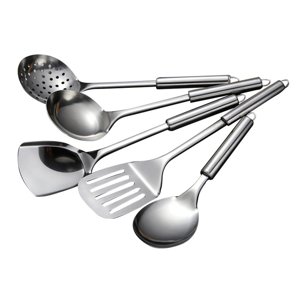 TK Set De Utensilios De Cocina Prácticos En Acero Inoxidable 304 5PCS Espátula Cocinera Palillo De Arroz Palanca Cocina Herramientas
