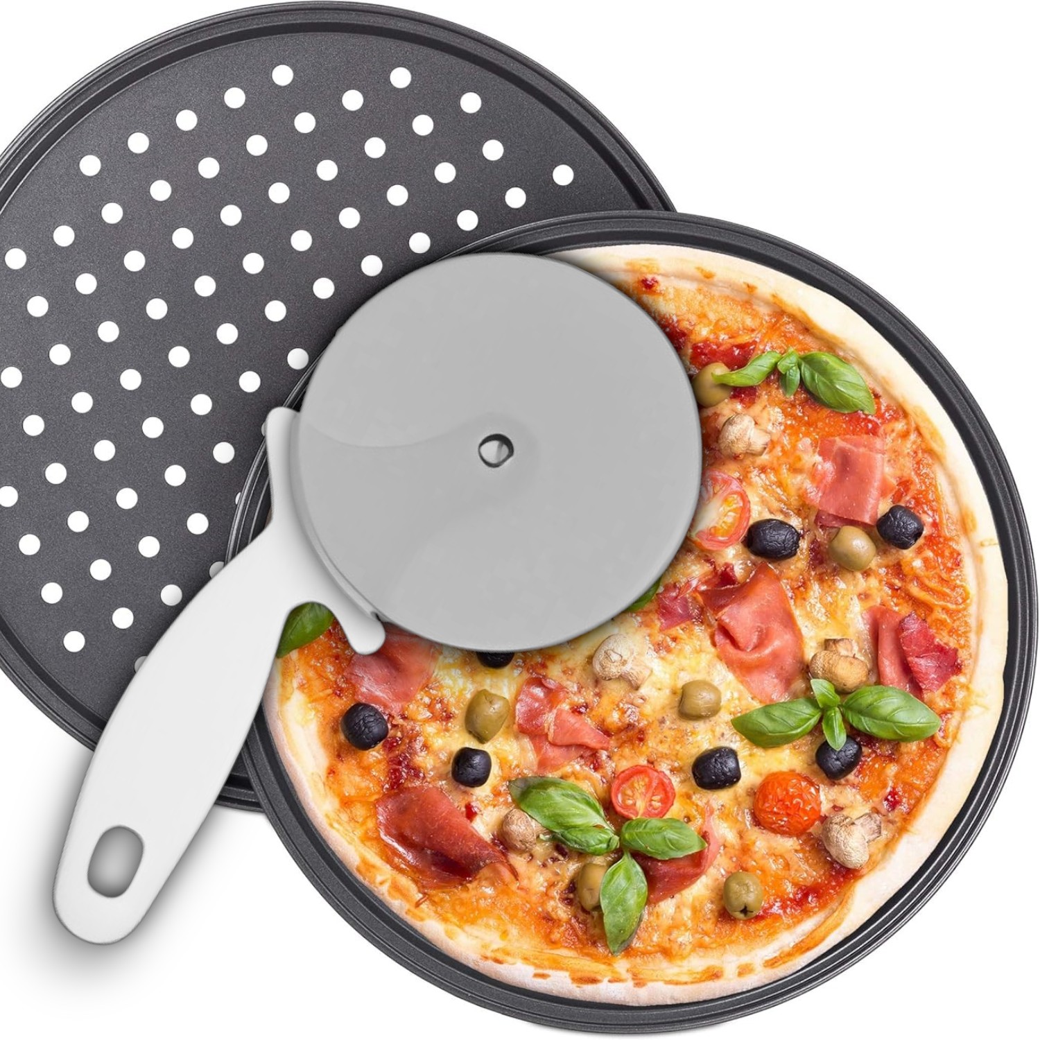 Bandejas para Pizza Redondas 32cm, Pack de 2-4-8 Bandejas de Pizza - Karawan