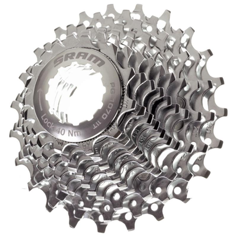 SRAM | Cassette FORCE PG-1070 10v - Diseño semi-spidered El PG 1070 del casete mantiene un alto nivel de rendimiento de cambios con una combinación entre el  casete y la cadena que corre cerca de