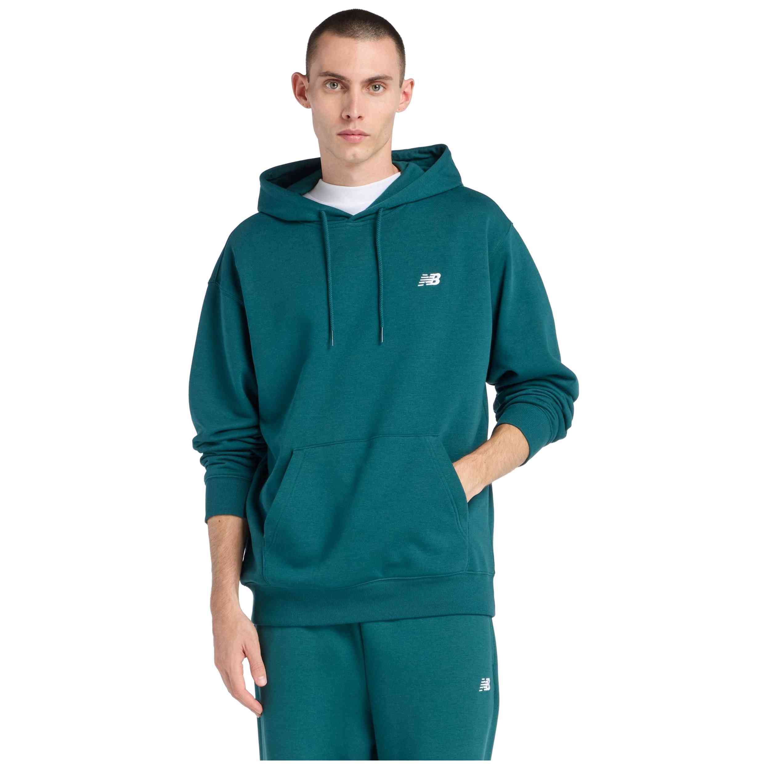 Sudadera New Balance modelo Sudadera con capucha New Balance Sport Essentials French Terry azul turquesa para hombre y mujer en color Verde