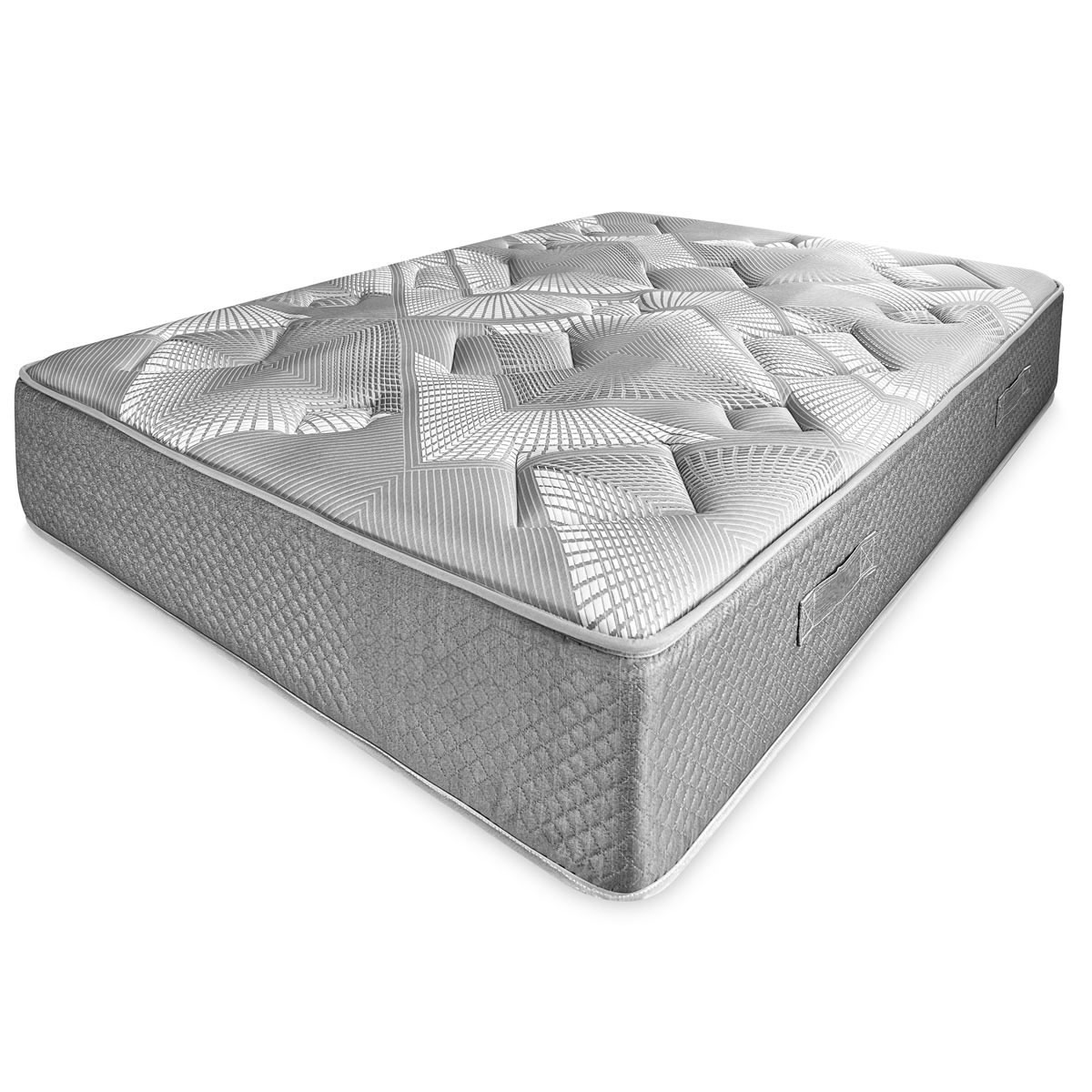 Duérmete Online - Colchón Viscoelástico con Muelle ensacado - Viscohybrid - Blanco/Gris claro - Reversible -Transpirable - Altura 26cm - Alta Gama
