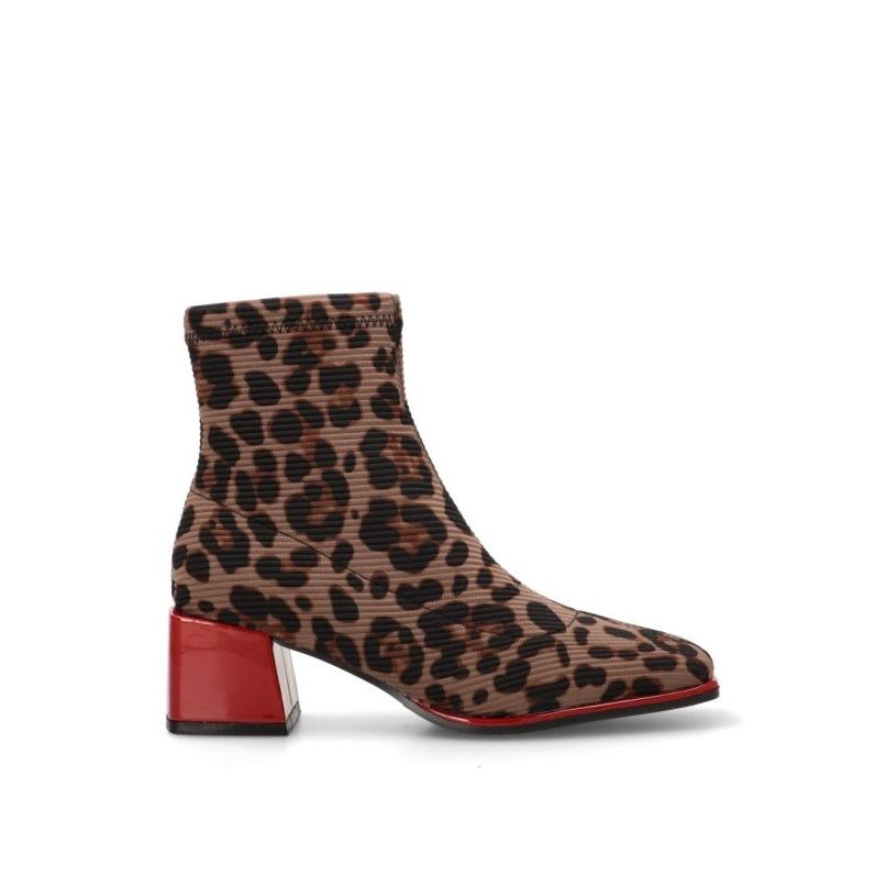 Botin Weekend Gioseppo - Mujer - Tacón Medio - Modelo Inger - Color Leopardo