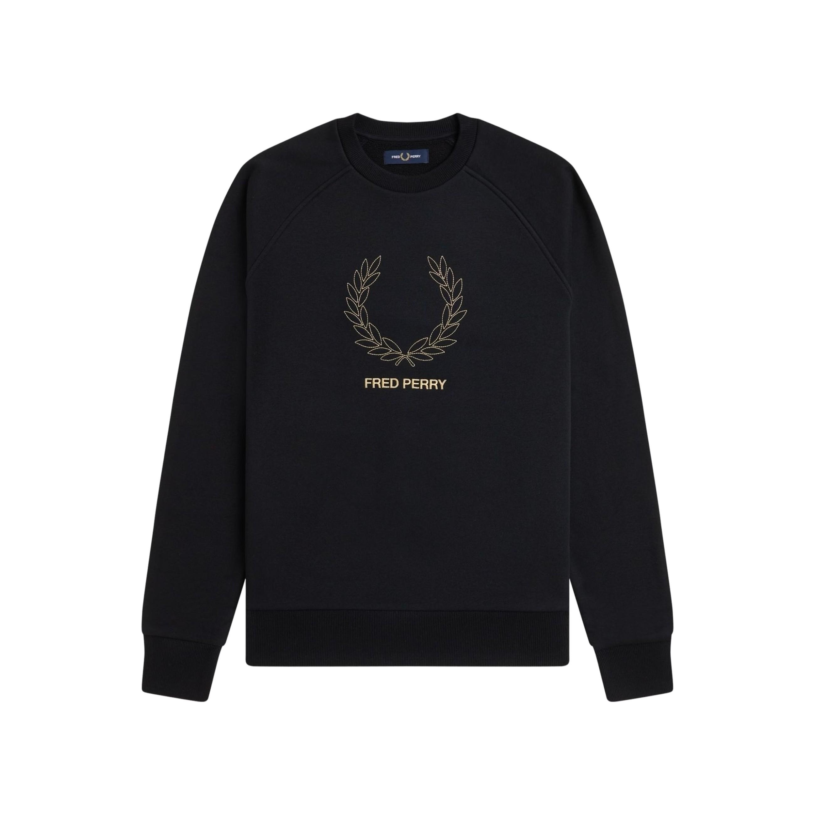 SUDADERA FRED PERRY NEGRA OUTLINE LRL WRTH SWEATSHIRT