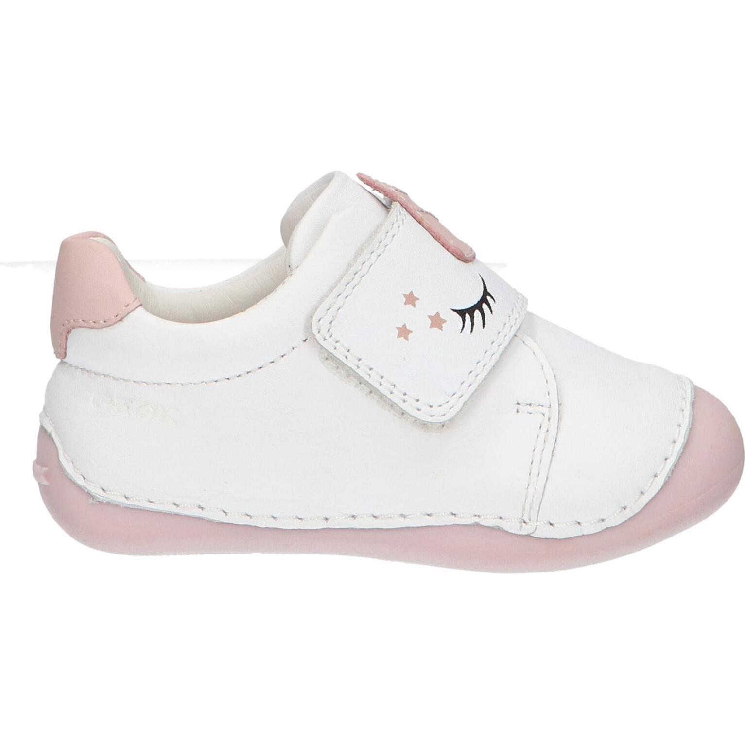 Geox girl's sneakers b3540b 00085 b tutim c1z8w white-lt rose