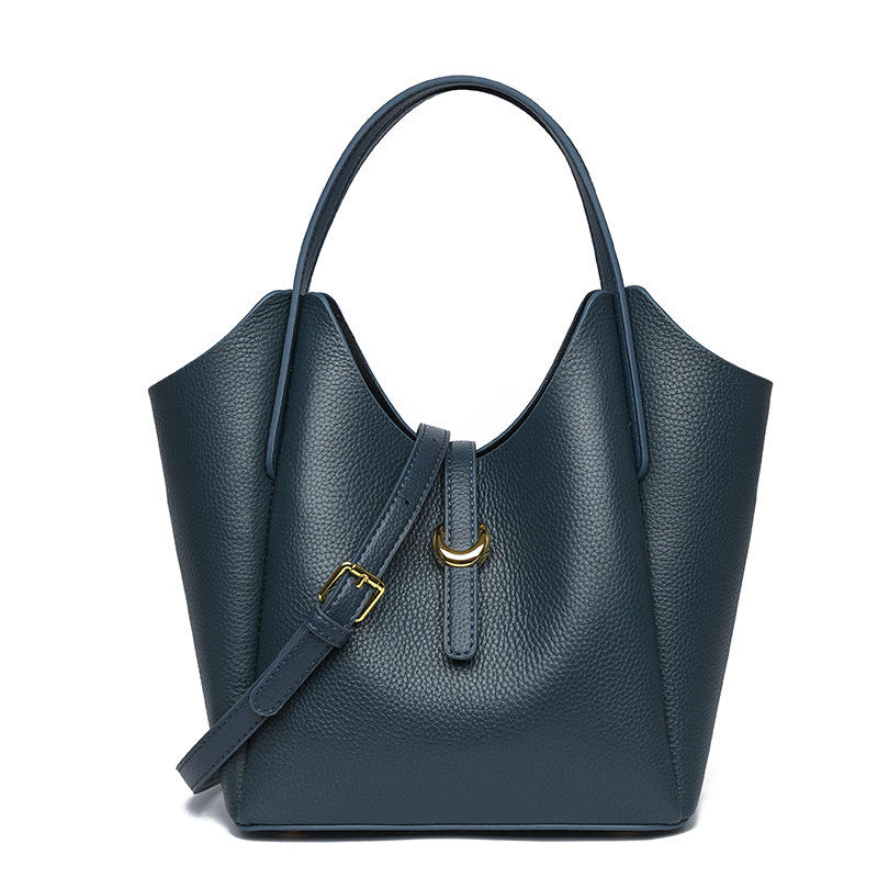 Bolso bandolera de cuero genuino para mujer, bolso de mano, bolso cruzado casual para trabajo, viajes, compras