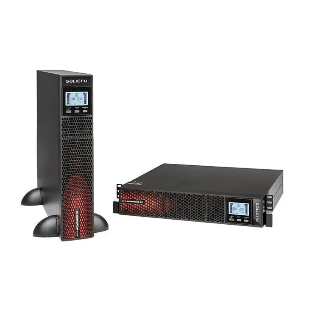 Salicru - UPS de 1500 VA SPS Advance RT2 con factor de potencia 0.9, pantalla LCD ajustable, protección ADSL/fax/modem, EPO y salidas programables para cargas críticas y no críticas
