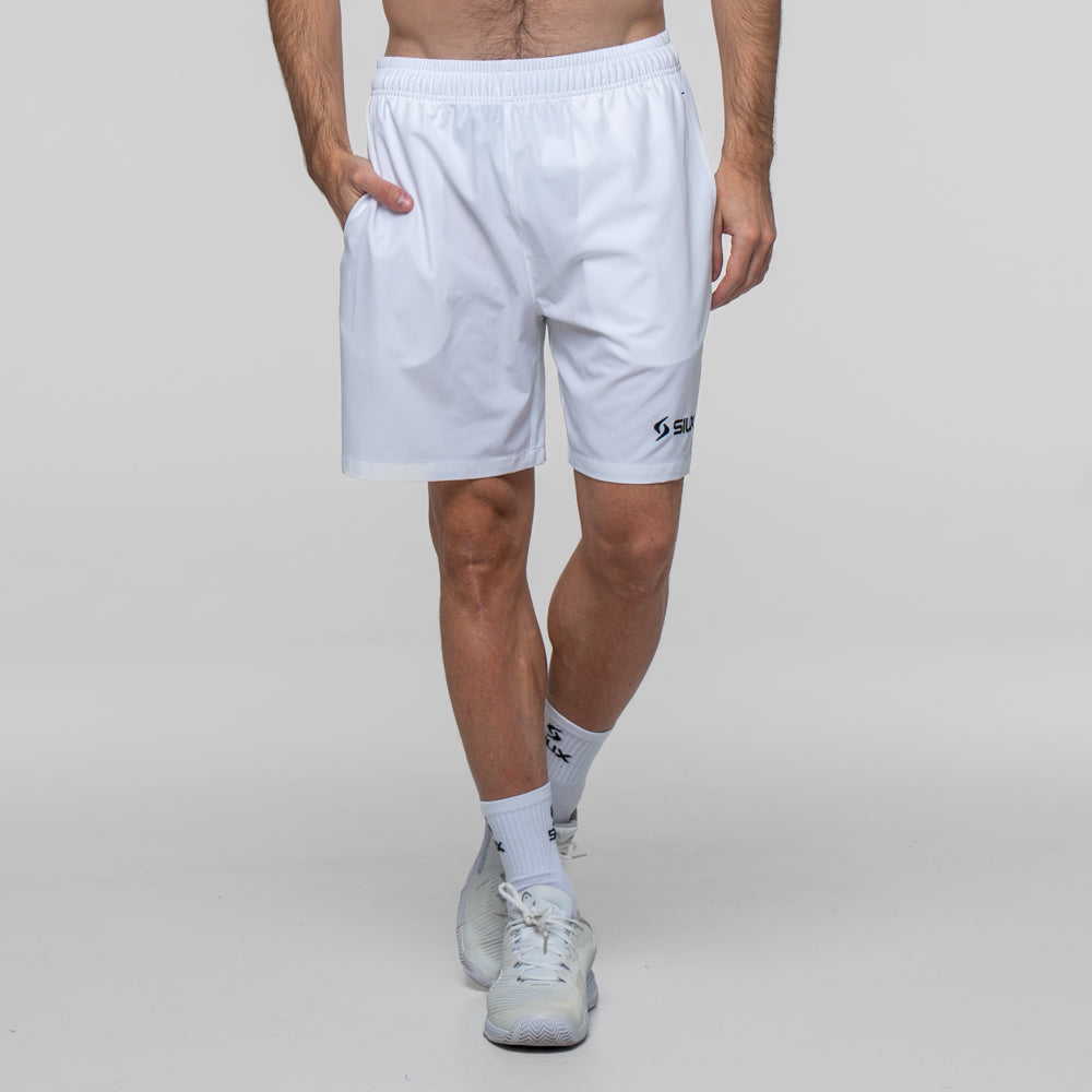 Siux - Pantalón de Pádel Blanco Match Hombre - Elástico y Transpirable para Máxima Movilidad - Ropa Deportiva para Pádel - Pantalón Deportivo - Tejido Elástico - Tejido Transpirable