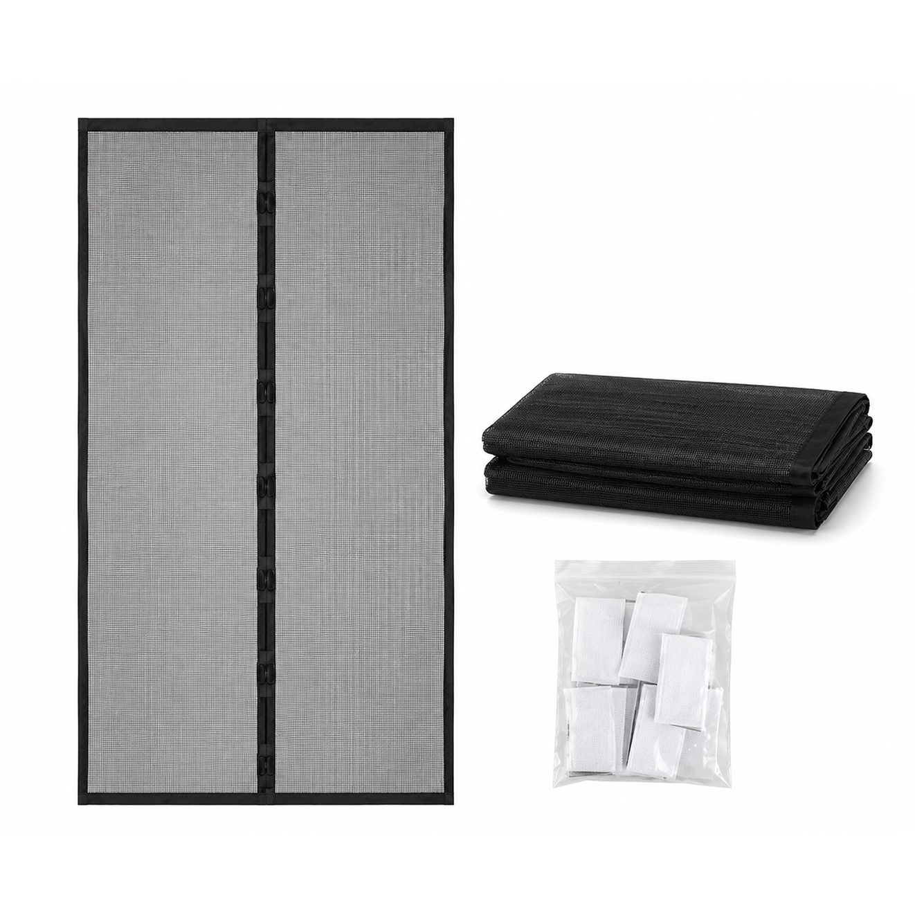 Mosquitera para puerta y ventana, cortina antimosquitos transpirable para hogar, malla protectora con cierre práctico, varios tamaños y colores disponibles. snowdvance