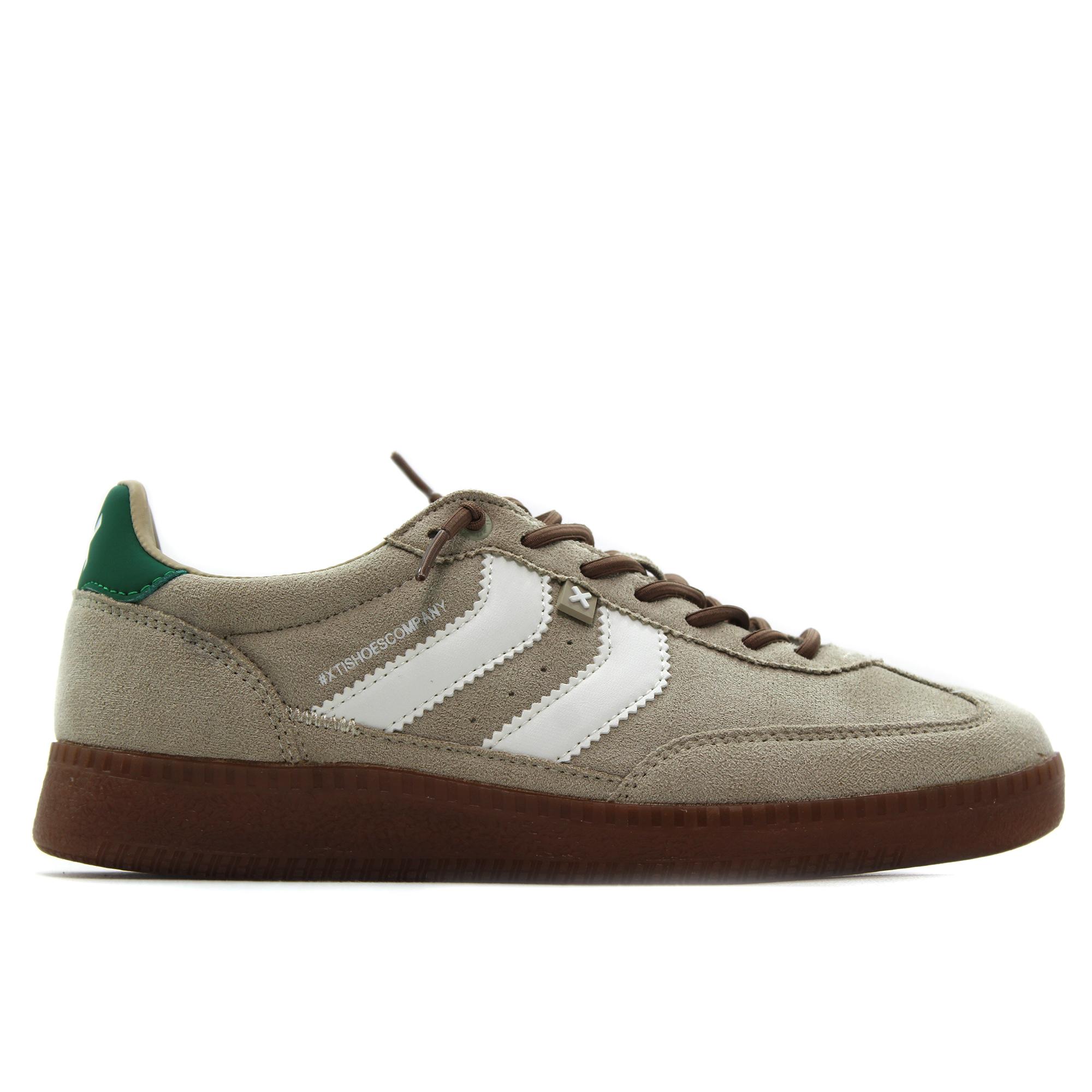 Xti 144170 Zapatilla deportiva,sneakers de cordones,suela de goma,plantilla extraible,bambas,casual,nobuk,ante para señora