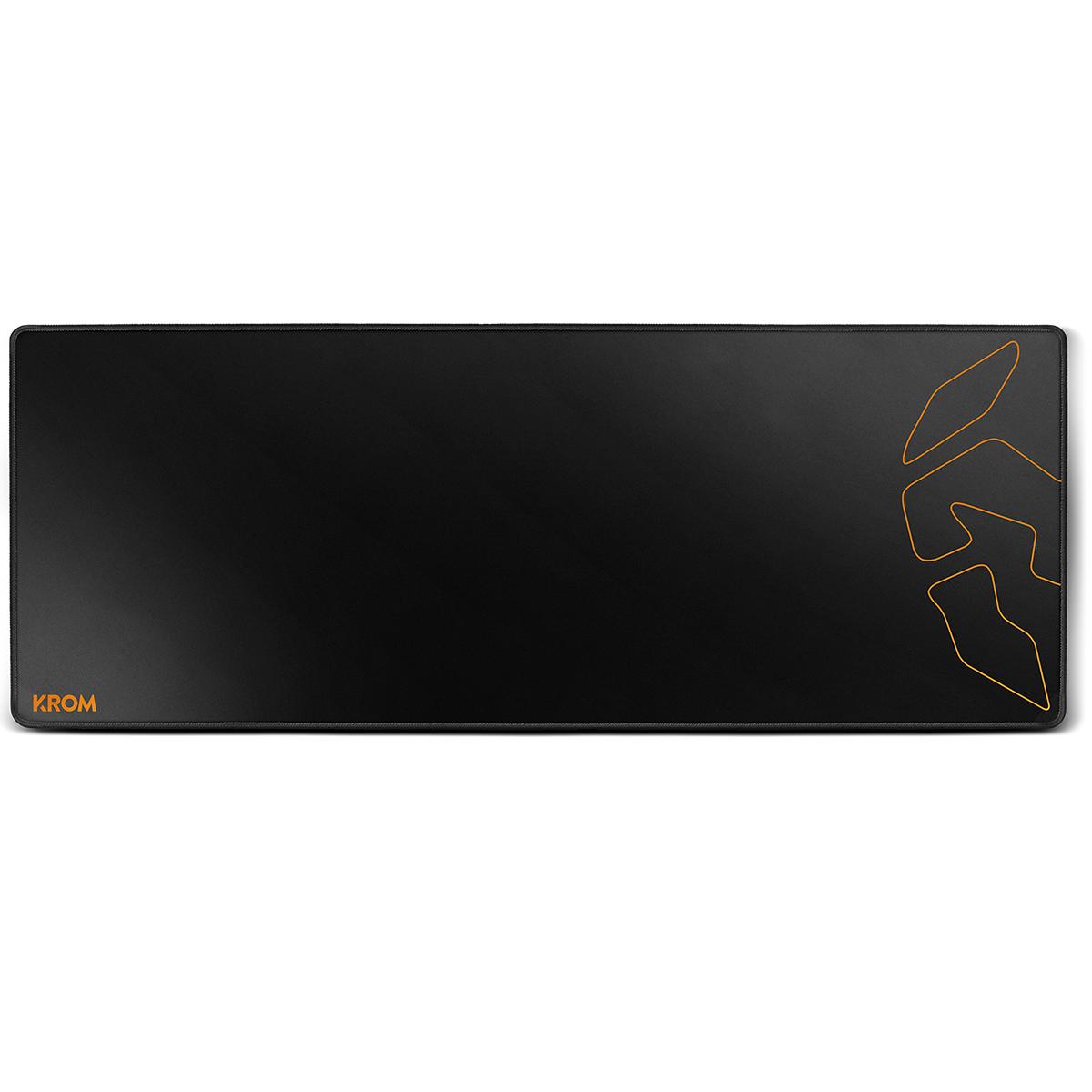 KROM KNOUT XL  - (900x350x3mm) para ratón de Ordenador, Superficie Lisa y Suave, Base de Goma, Negro