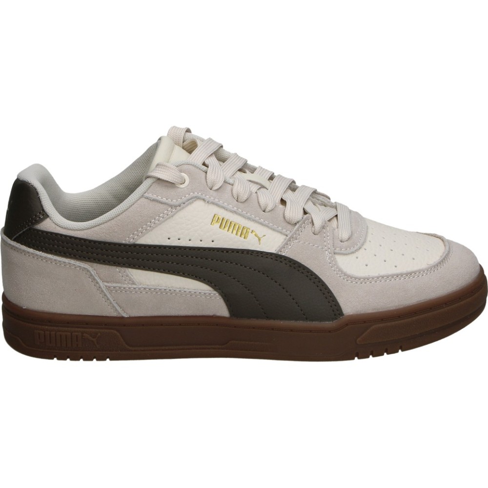 PUMA | Zapatillas Puma Caven III OG para Hombre – Deportiva Gris con Detalles en Beige y Marrón – Sneakers con Cordones – Plantilla SoftFoam+ – Estilo Retro – Modelo 404485-09