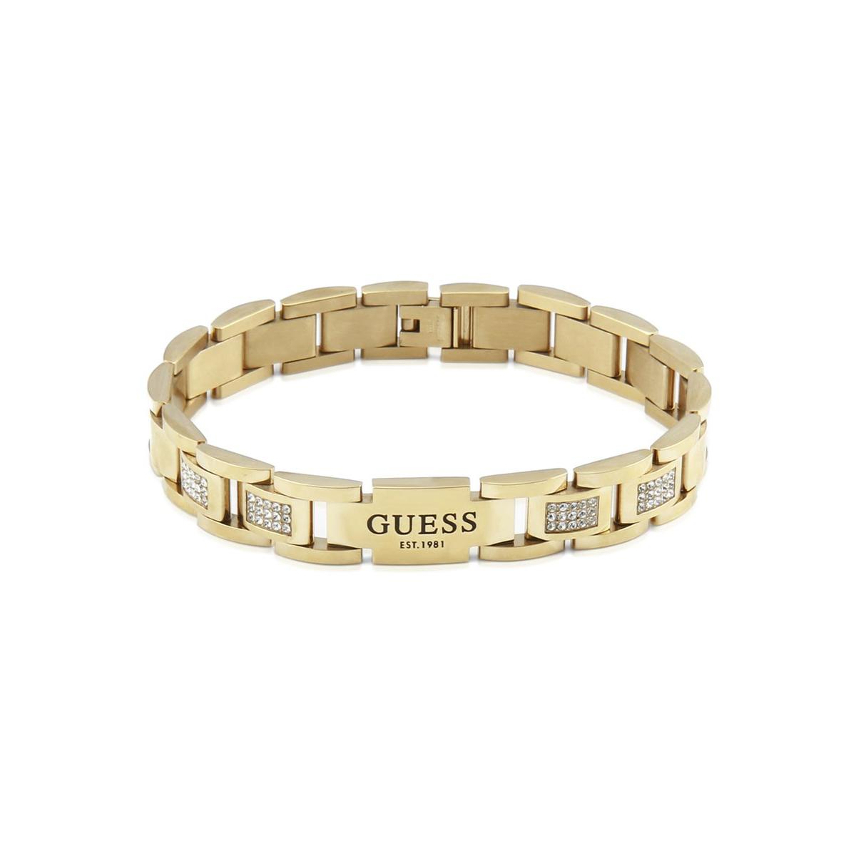 Guess Pulsera Hombre Frontiers De Acero Dorado Jumb01342jwygt-u