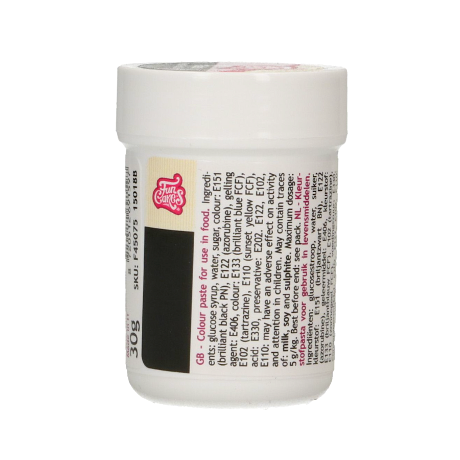 Colorante en Pasta Funcakes Negro 30g - Ideal para Colorear