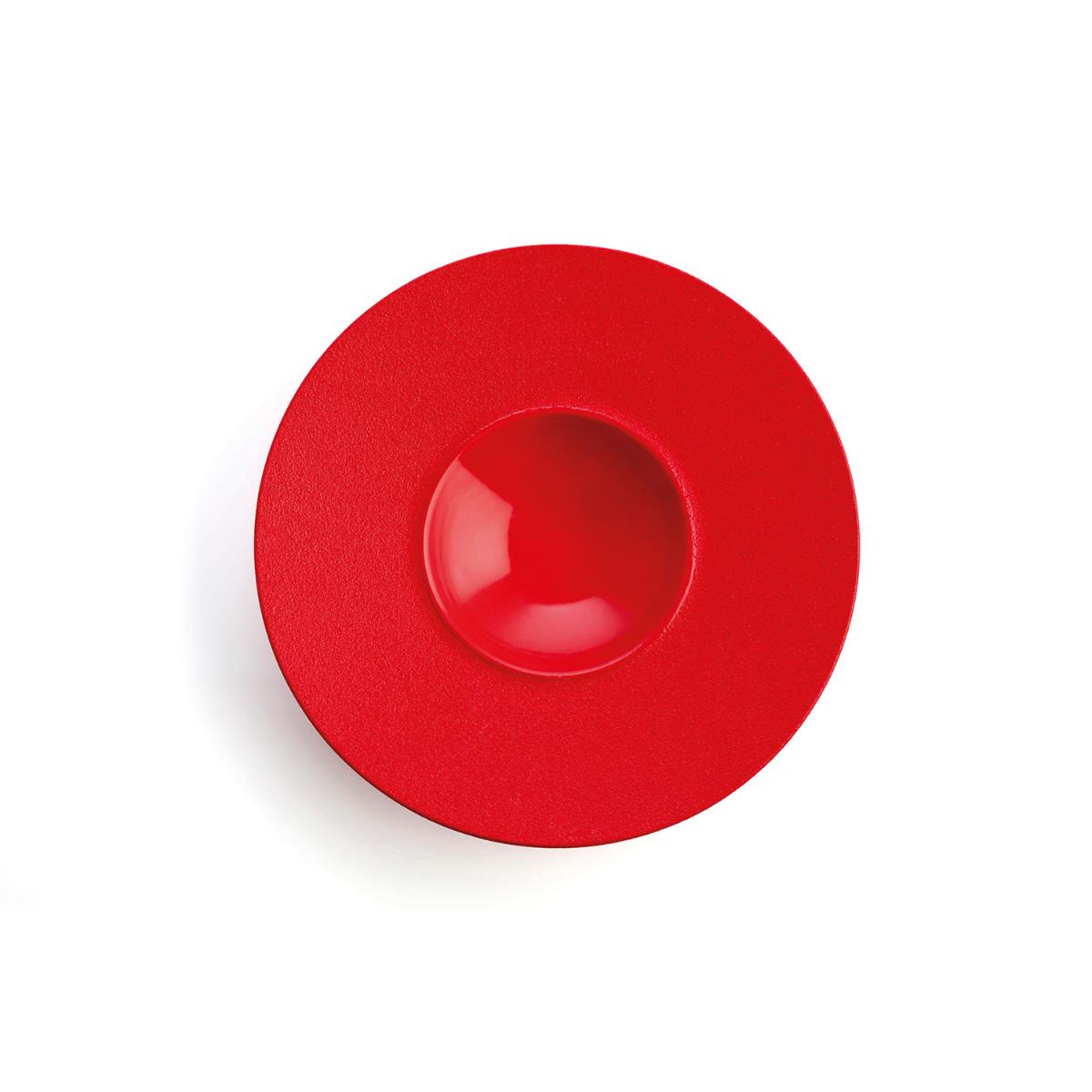 ARIANE ANTRACITA Plato Gourmet Porcelana 28CM Rojo Brillo Reforzado profesional de alta calidad con alto contenido de alumina 100% higiénico