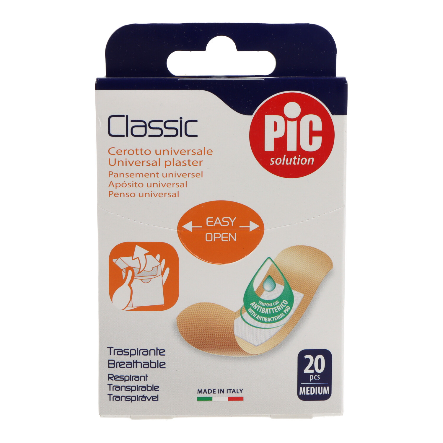 Pic Classic Apósito Adhesivo Antibacteriano - 20 Unidades