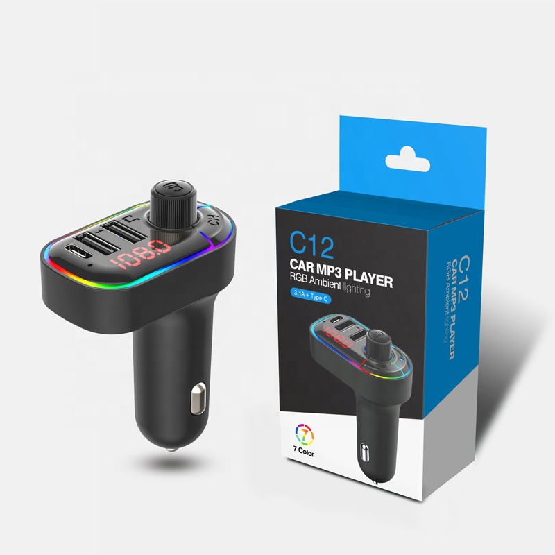 Transmisor FM Bluetooth para Coche con Carga Rápida y Llamadas Manos Libres
