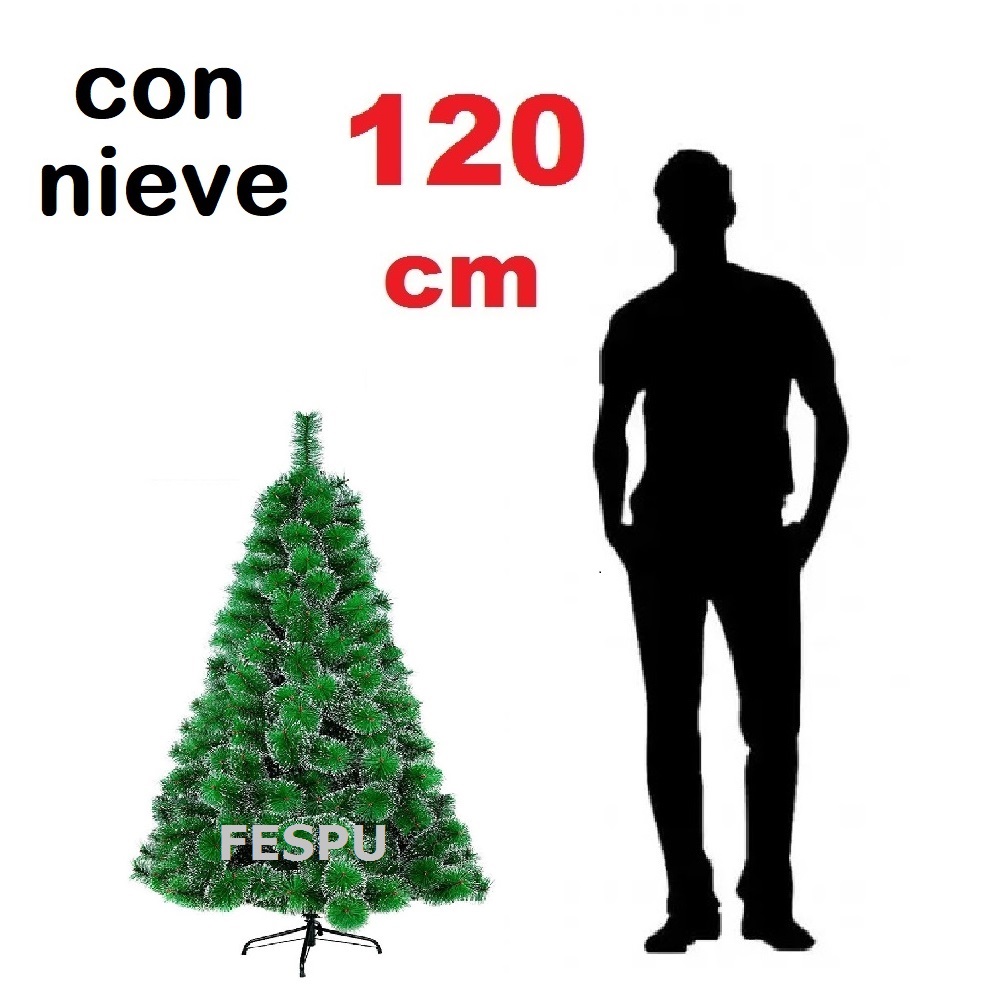 Arbol de Navidad Pino con Nieve,ARBOL Artificial NEVADA Alta Calidad,COLOR VERDE,BASE SOPORTE METALICO,GERIMPORT,FESPU