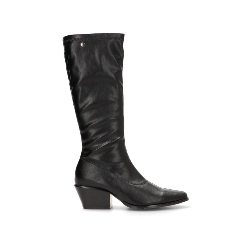 Bota Campero Isteria - Mujer - Tacón Medio - Modelo 1325 - Color Negro