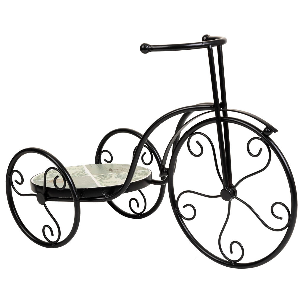 Wonderlust Deco - Soporte bici de mosaico y forja 53 x 24 x 36h cm Verde claro 53x23.5x36h cm