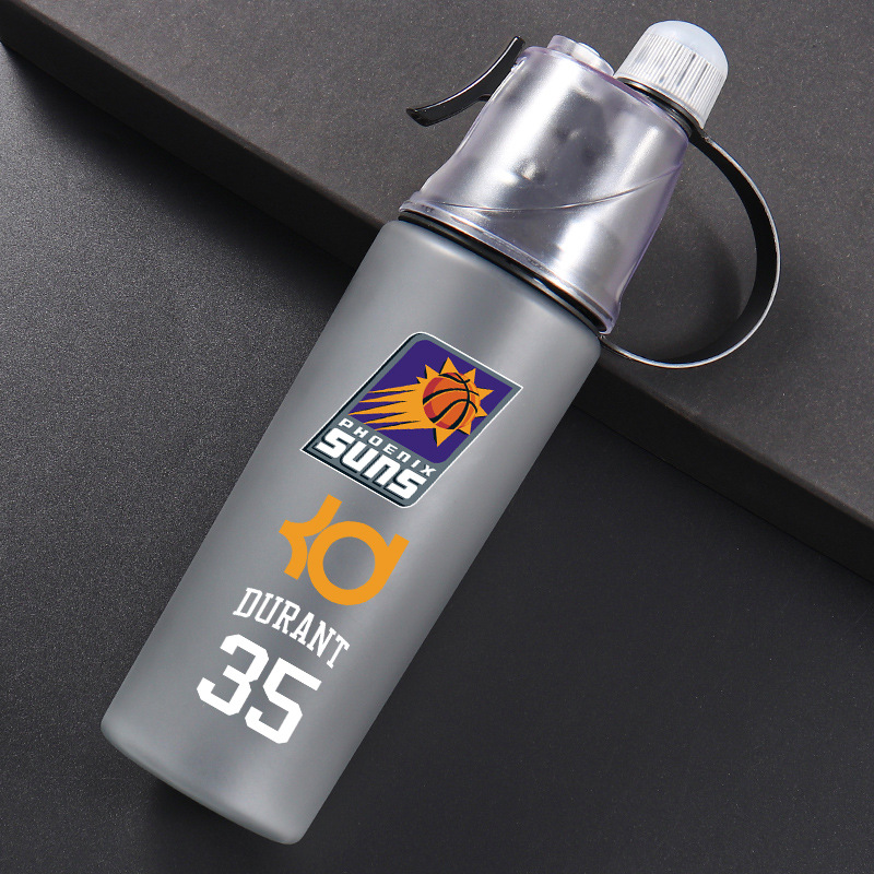 Botella Deportiva con Boquilla de Spray - Cantimplora Antigolpes de Gran Capacidad para Exteriores (Verano/Material Plástico)--600ml