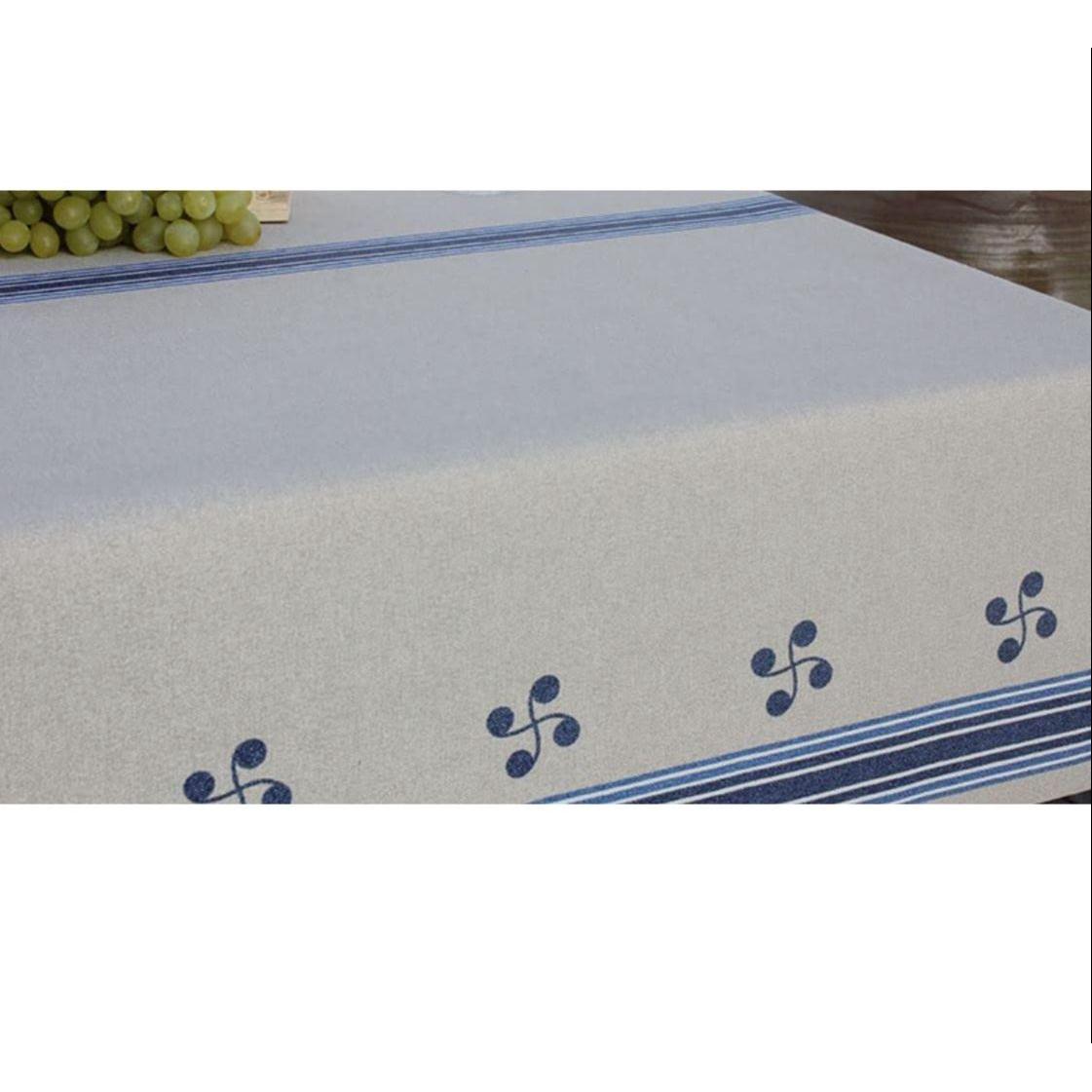 Mantel Resinado Hulehule Tex Ameztoy Azul Anti-manchas Estampado Lauburu