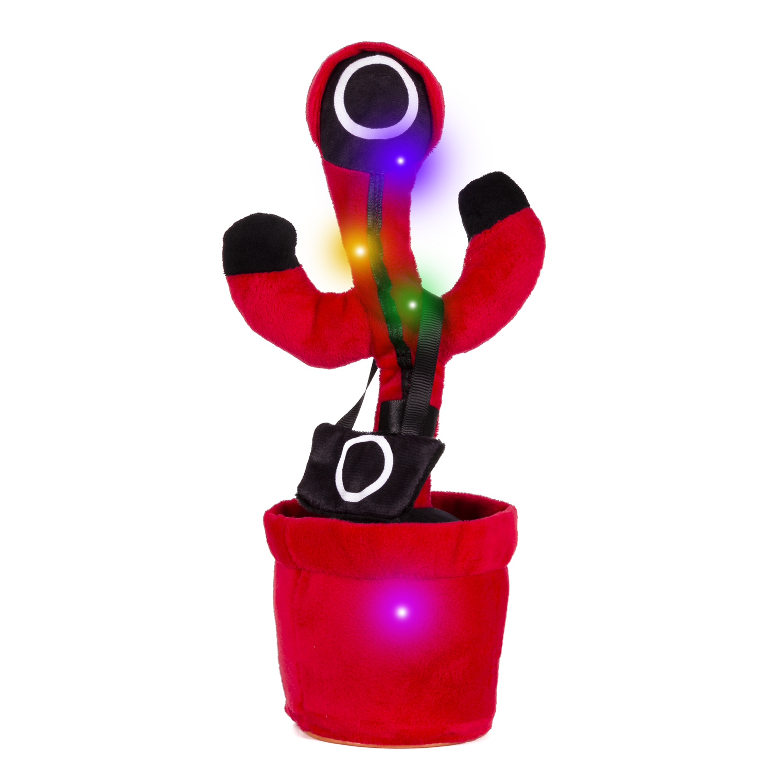 DAM. Squid Dancing peluche bailarín con luces led. Modo susto. Vigilante Círculo. 12x12x32cm.