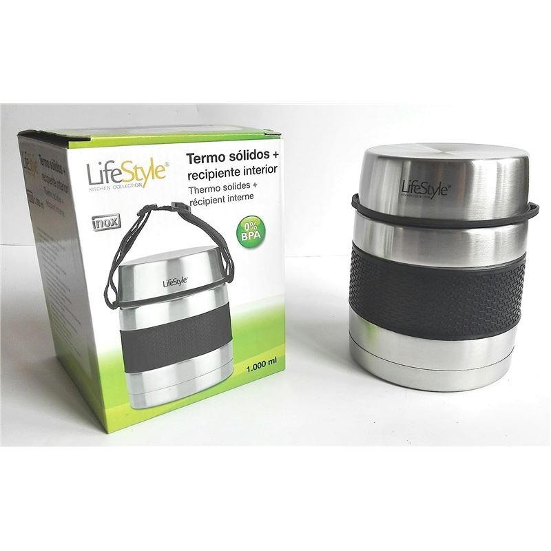 TopRed | Lifestyle Fiambrera térmica de acero inoxidable / Contenedor para almuerzo Capacidad de 1000 ml / 1200 ml Fiambrera portátil con control de temperatura duradero