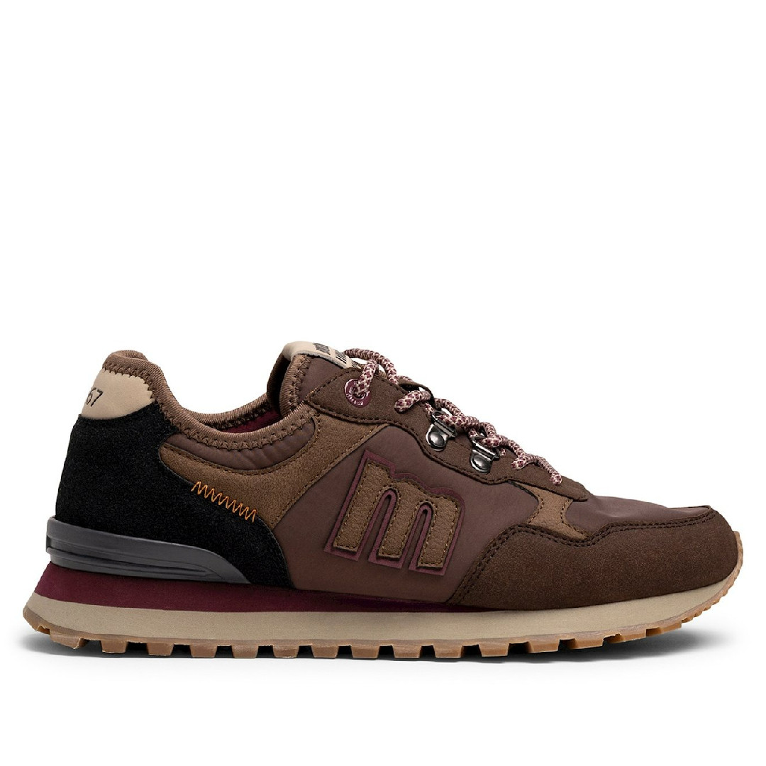 Zapatillas deportivas Mustang Joggo Track de hombre verde kaki y azul marino con detalles camel