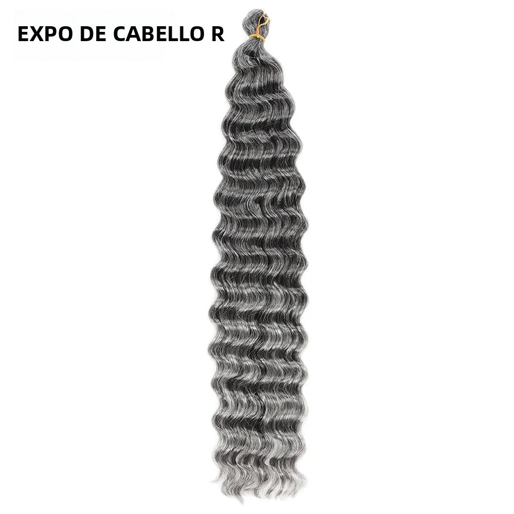 TK Extensiones De Cabello Sintético Freetress Deep Wave Twist Para Tejido Crochet 22"28" Ombre Ocean Wave Suave Para Mujeres