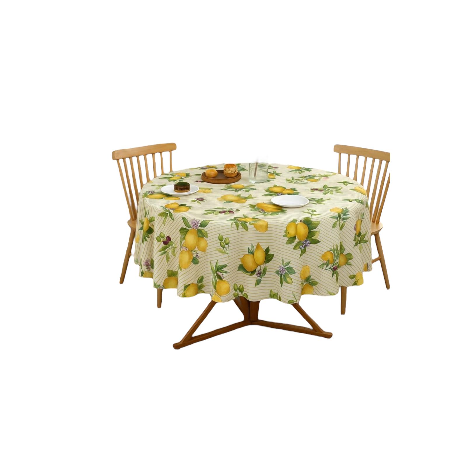 ARTEMANTEL Mantel lemon de poliéster para mesa rectangular y redondo