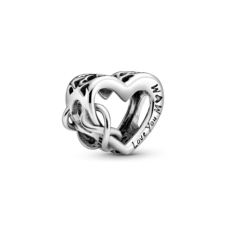 Pandora Charm en plata de ley Love You Mum Corazón Inifinito 798825C00 , para Mujer