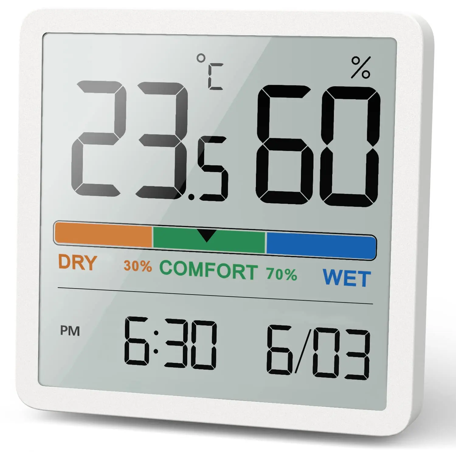 TK Termómetro Y Higrómetro Digital LCD Estación Climática Sensor Medidor De Temperatura Y Humedad Para El Hogar Interior