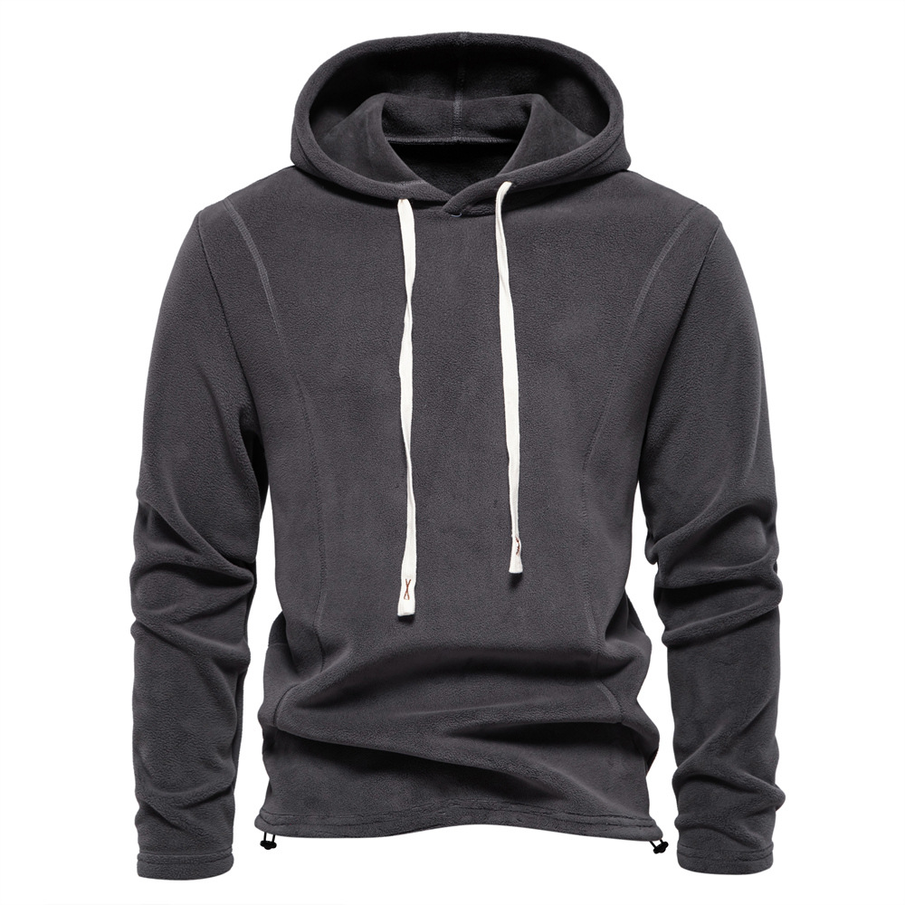TK Sudadera con capucha y manga larga para hombre, ideal para otoño e invierno. Sudadera térmica de forro polar para hombre.