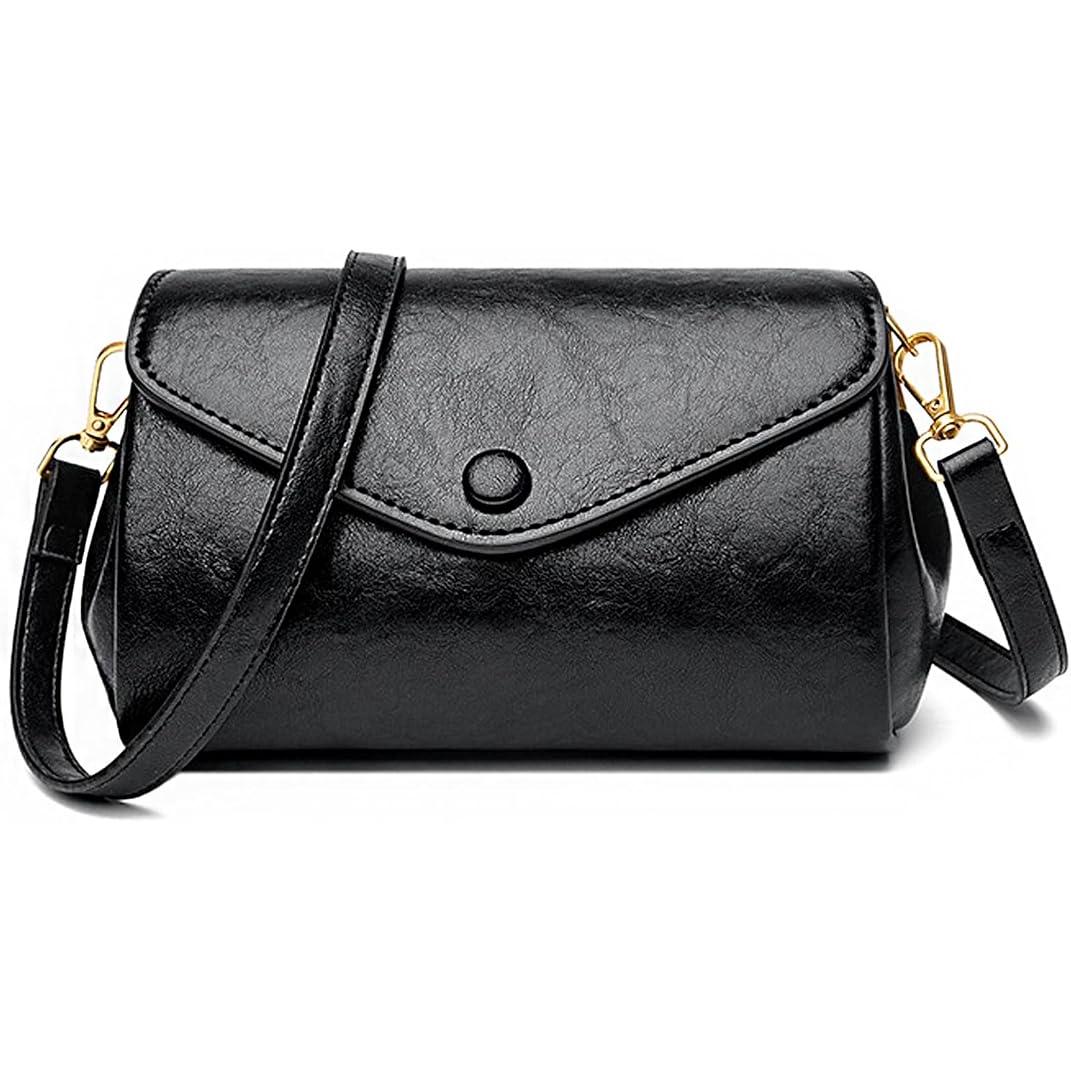 Bolso de hombro de cuero para mujer, bolso cuadrado de embrague pequeño, bolso cruzado retro