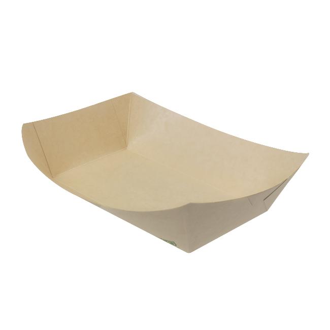 MONOUSO | Barqueta Cartón de Bambú Kraft 700ml 20,5x15x5,2cm (125 Uds)