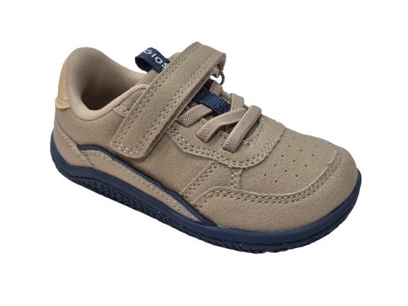 Zapatos Casual Barefoot Para Niños, Marca Gioseppo, En Color Arena Con Azul Jeans. Gioseppo