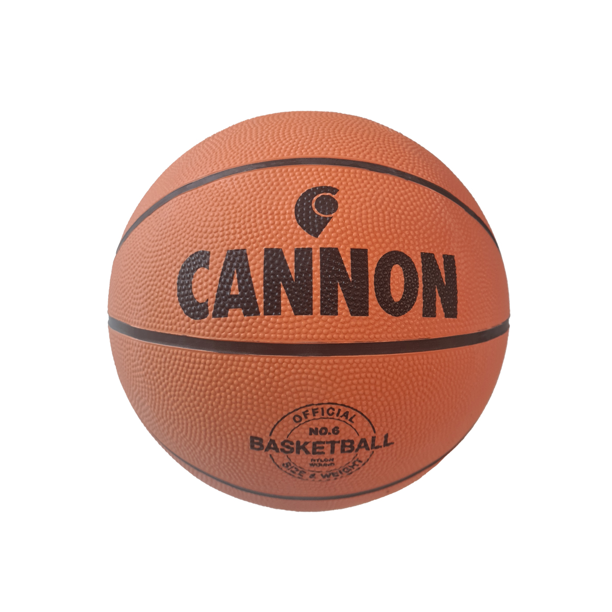 Cannon - Balón de Baloncesto de Caucho Reforzado en Tamaños 3, 5, 6 y 7 - Ideal para Niños, Jóvenes y Adultos, Minibasket y Baloncesto Competitivo - Resistente, Duradero y con Excelente Agarre para Uso Interior y Exterior