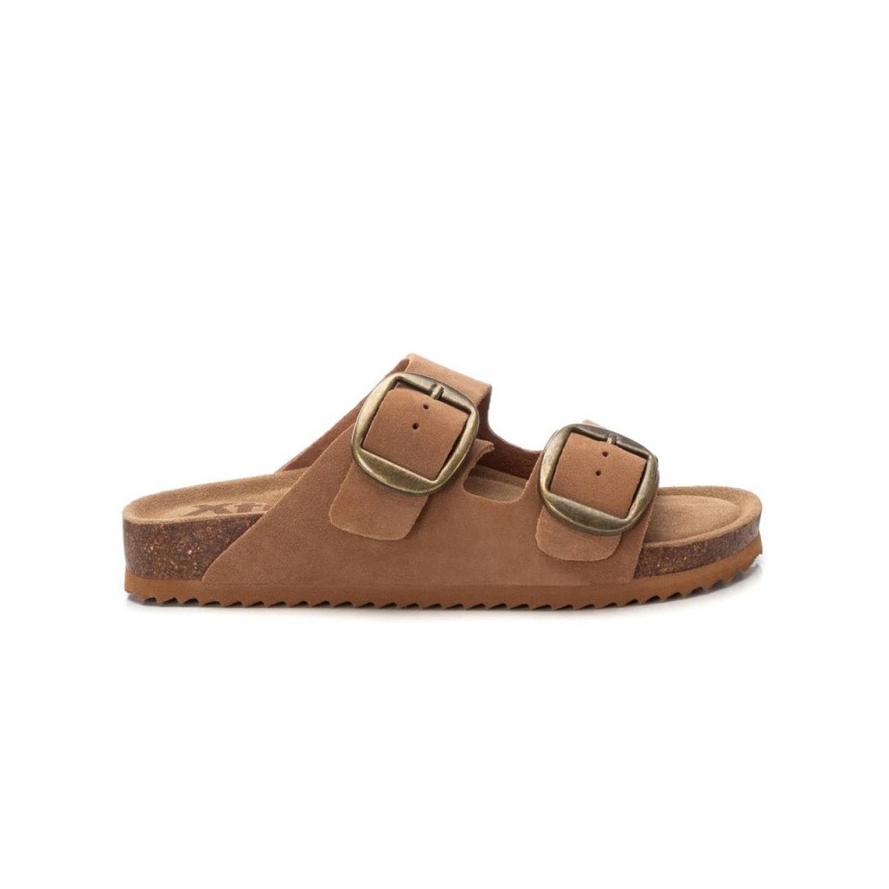 Xti - Sandalias planas 144039 mujer en tono camel, diseño minimalista y suela flexible, perfectas como zapatillas casual mujer