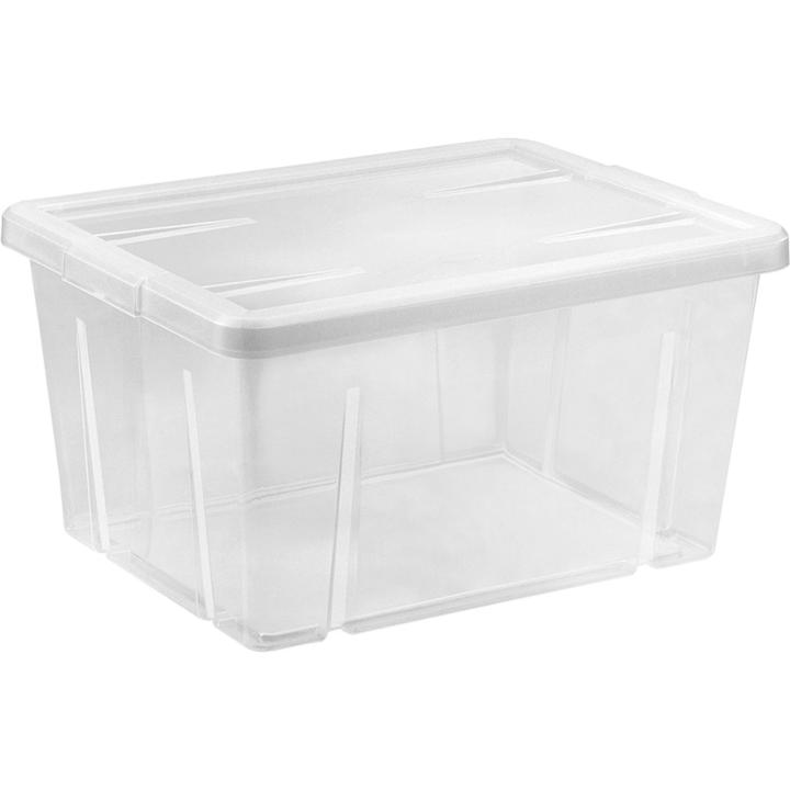 Tontarelli - Caja Almacenaje 29L con Tapa Linea Box Transparente - Espaciosa y Funcional | AmyStyle