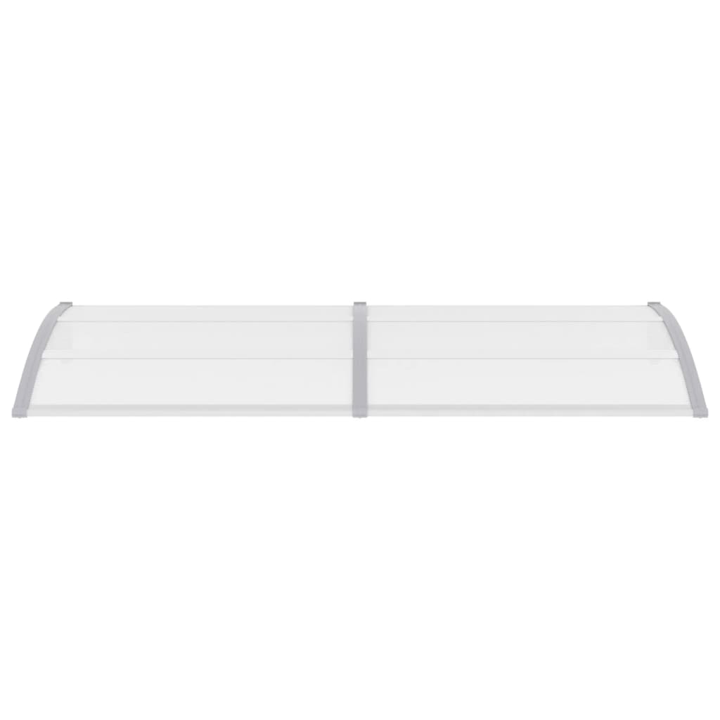 Vidaxl Marquesina para Puerta PC 240x100 Cm Protección Rayos UV Gris y Transparente