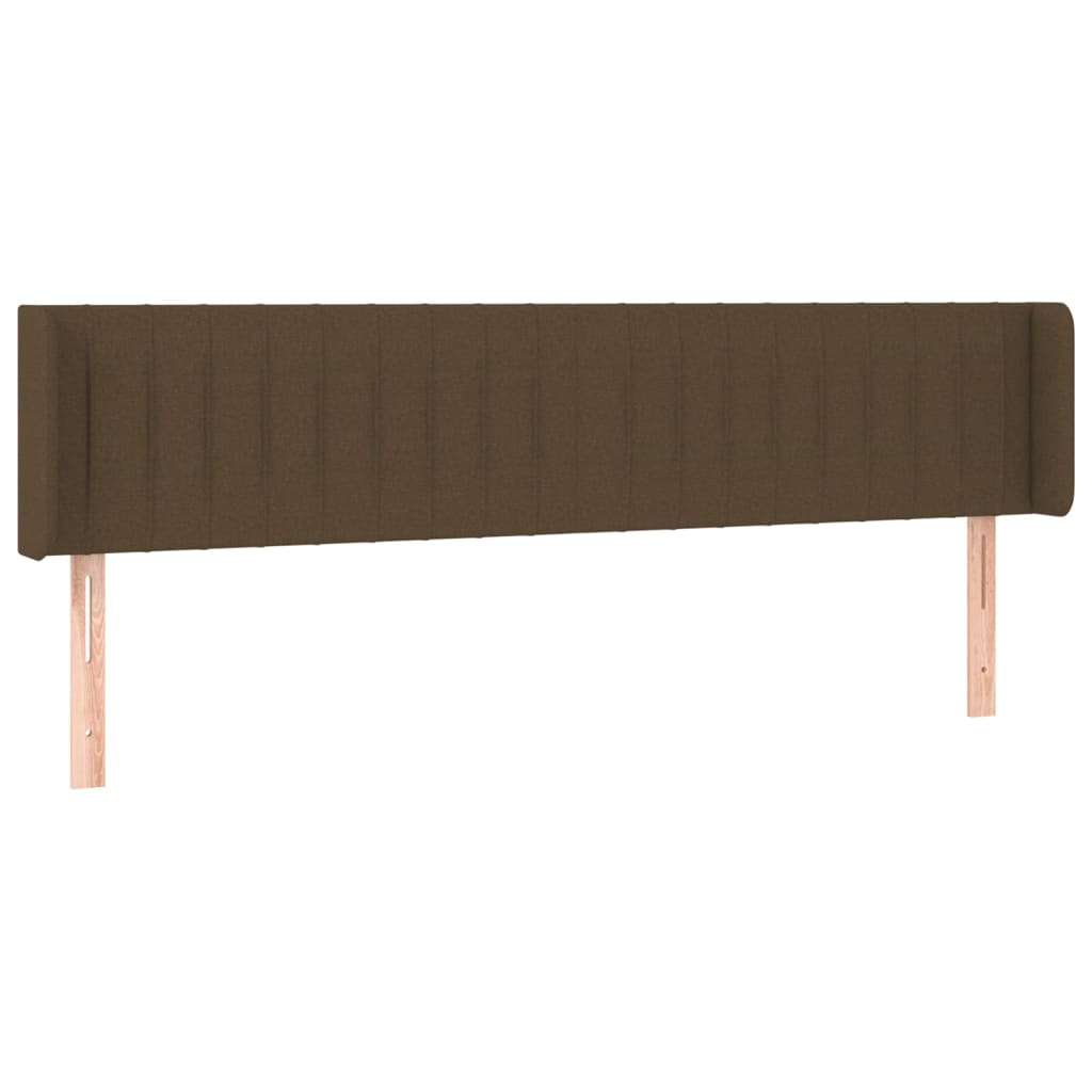 vidaXL Cabecero con LED de tela marrón oscuro 163x16x78/88 cm