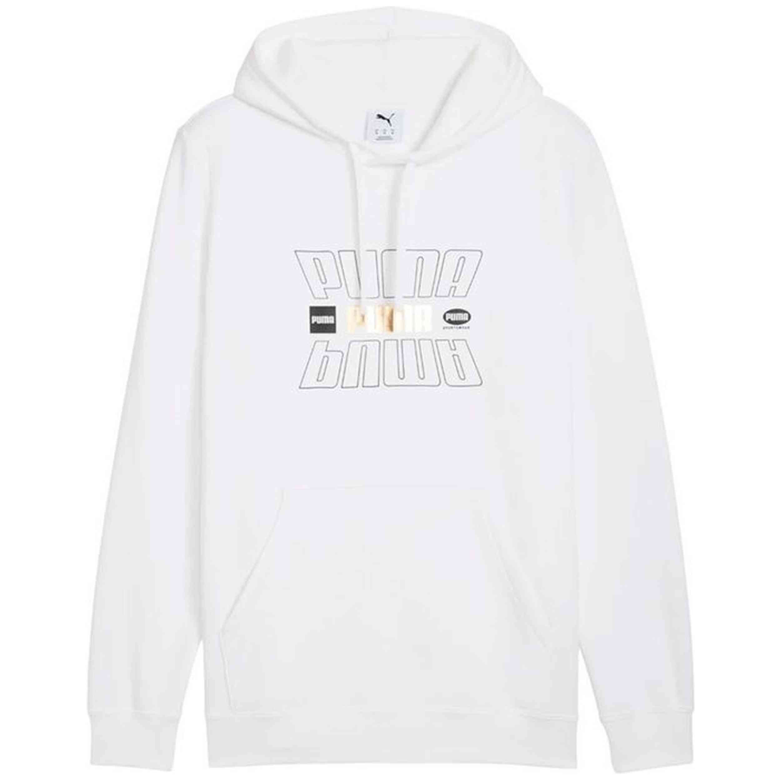 Sudadera Puma modelo Ess Logo Lab Holiday en color Blanco