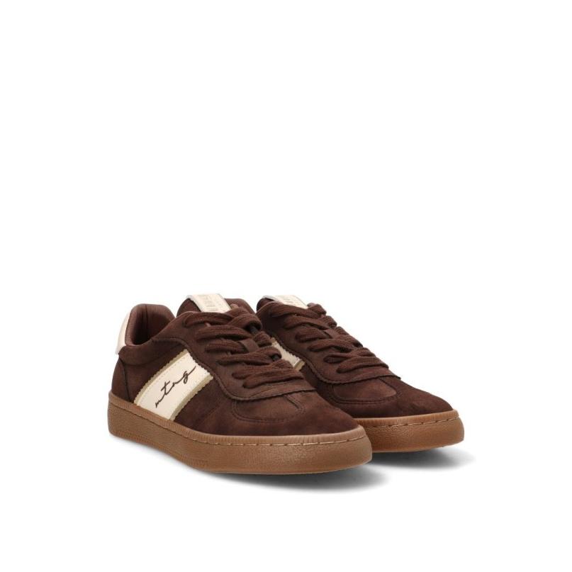 Zapatillas Casual Mustang - Mujer - Suela Plana - Modelo 60860 - Color Café