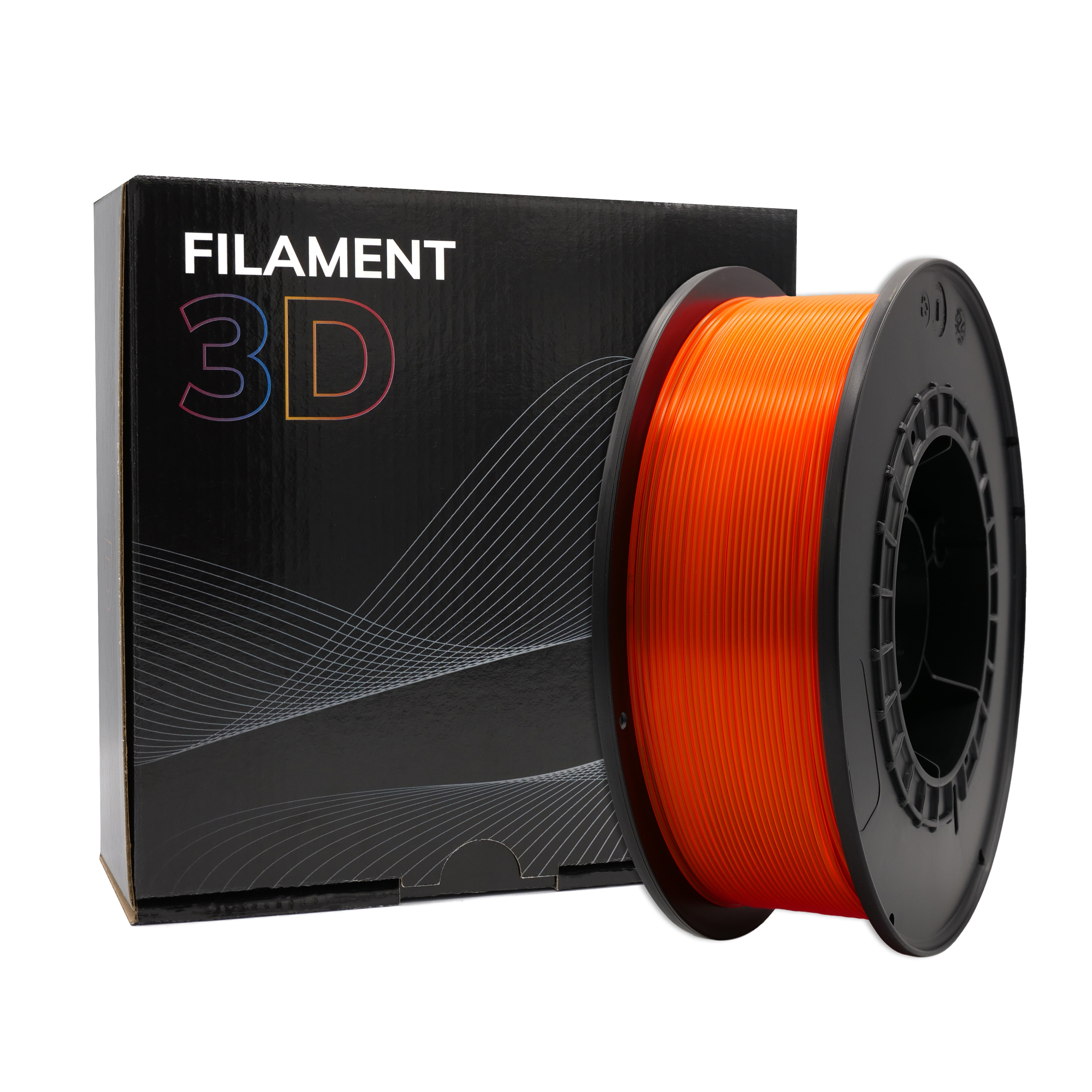 Filamento 3D PLA - Diametro 1.75mm - Bobina 1kg - Color Naranja Fluorescente