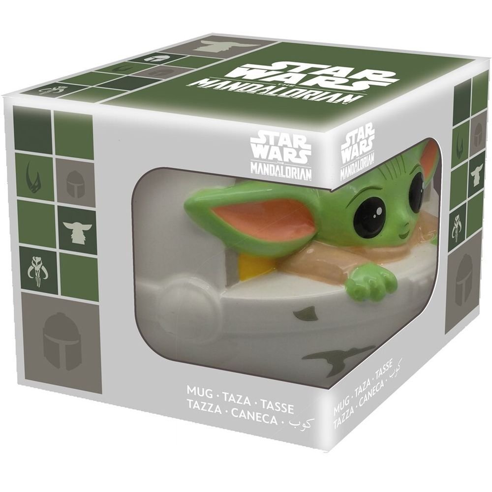 STOR TAZA CERAMICA 3D 455 ML EN CAJA REGALO GROGU LUCAS FILM THE MANDALORIAN