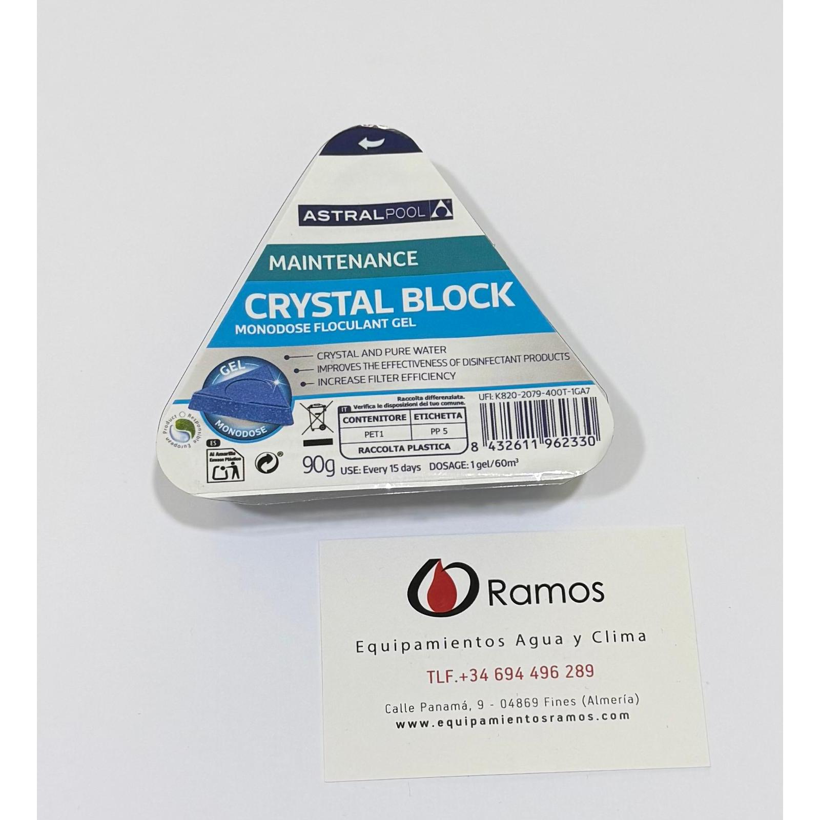 Crystal block. Floculante en gel monodosis AstralPool