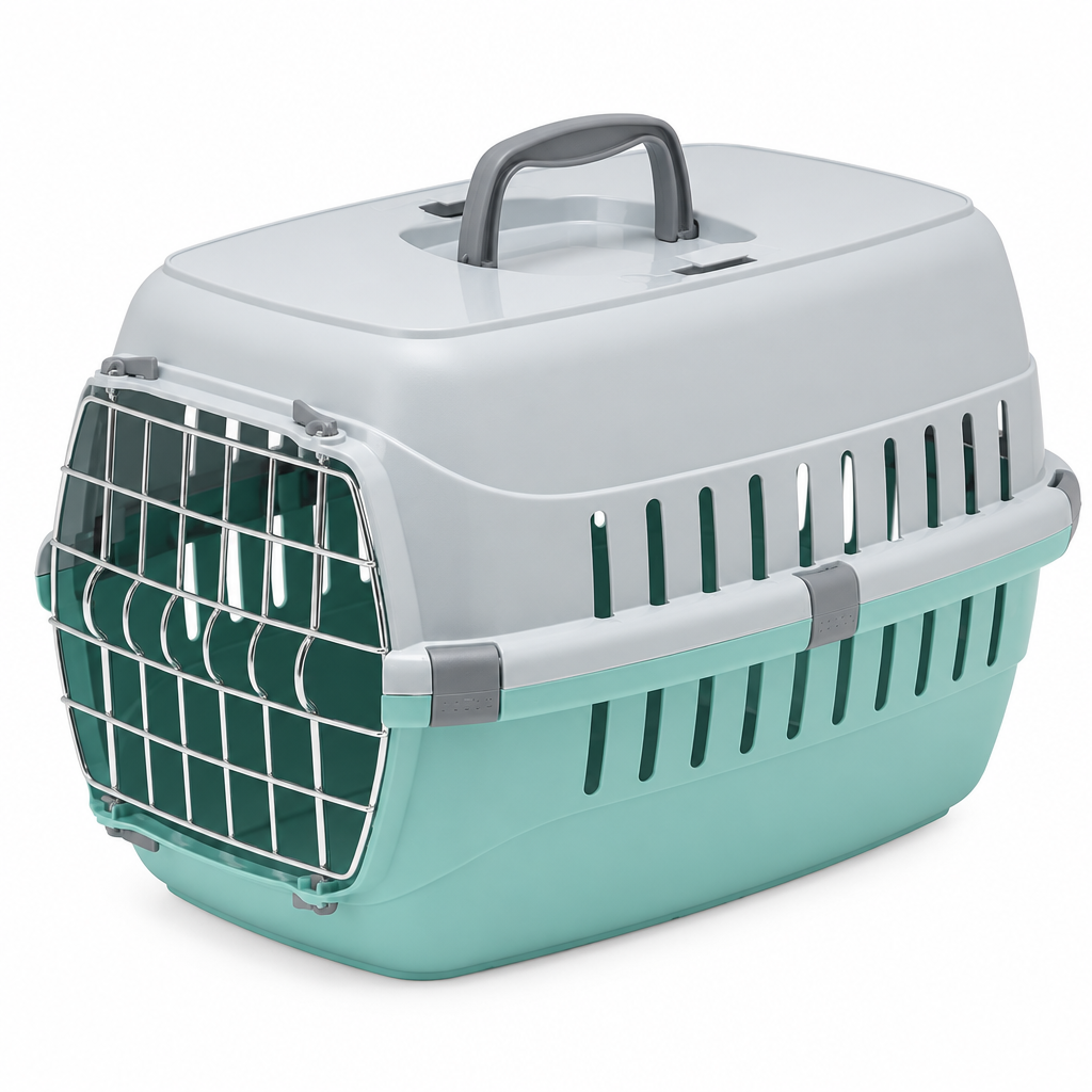 Transportín Rígido para Perros y Gatos Yagu Roadrunner 1 Recycled - Puerta de Metal Alta Seguridad 48cm (Color Acuarela)
