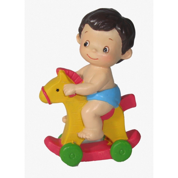 Disok Figura de Niño Bautizo CABALLITO - Ideal para Bautizos