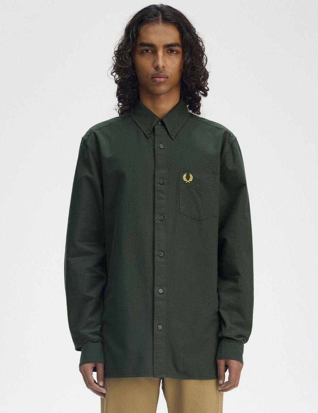 Camisa Fred Perry Oxford Verde hombre