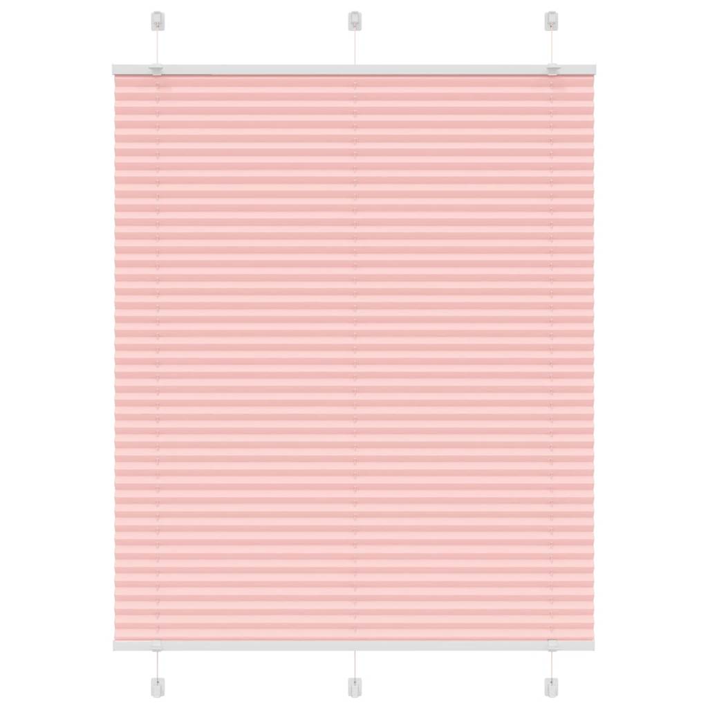 vidaXL Estor Plisado rosa 105x150 cm Tela Ancho 104,4 cm Poliéster